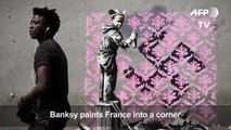 Banksy'den Paris'te; 1968 isyanına övgü, mülteci politikalarına eleştiri
