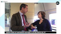 Soraya Sáenz de Santamaría responde a los militantes del PP
