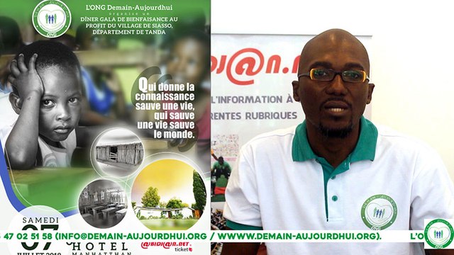 Diner gala de bienfaisance de l'ONG Demain-Aujourdhui au profit du village de Siasso