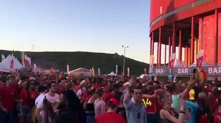 Ambiance à Scelssin pour le match des diables