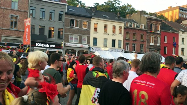 Charleroi: écran géant pour Belgique-Japon