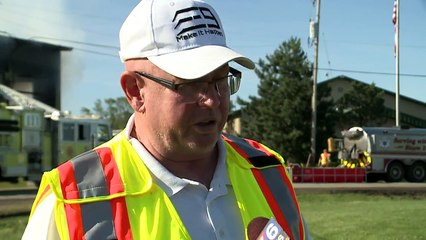 Download Video: Crews from 50 Departments Battle Fire at Wisconsin Recycling Facility