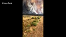 Apocalyptic footage captures dark plumes of smoke from Dollar Ridge Fire in Utah county