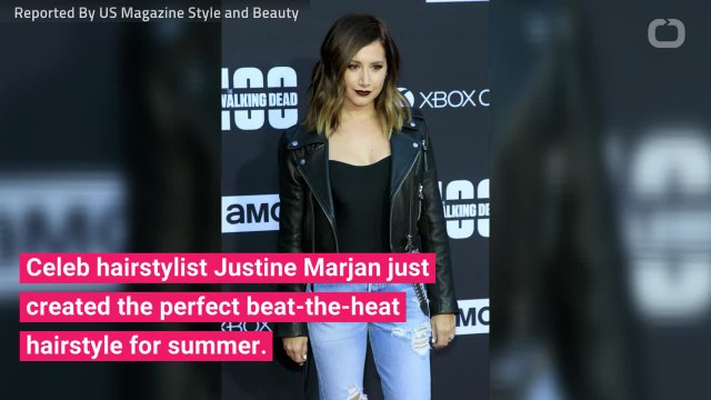 Ashley Tisdale Sports Half Up Half Down Hair