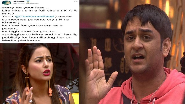 Vikas Gupta Lashes out at Hina Khan's fan, Here's The Reason। FilmiBeat