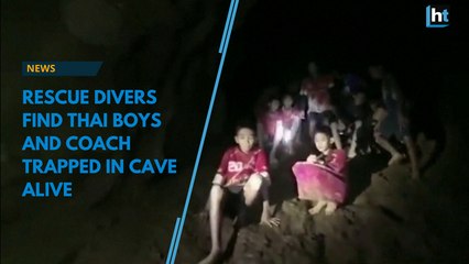 Download Video: Found! 12 boys, coach trapped in Thai cave for 9 days are alive