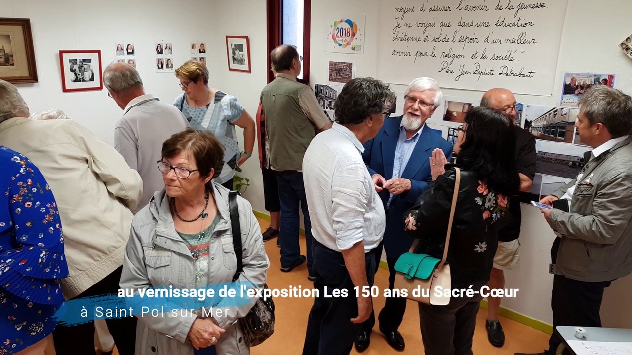 Au vernissage de l'exposition Les 150 ans du Sacré-Cœur à Saint Pol sur Mer