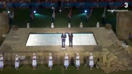 Abucheo a Quin Torra,presidente de la comunidad autónoma de Cataluña,España