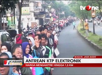 Ribuan Warga Bogor Antre E-KTP Hingga 1,5 Kilometer