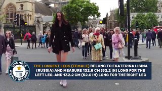Woman with the longest legs - Meet the Record Breakers - video clips-
