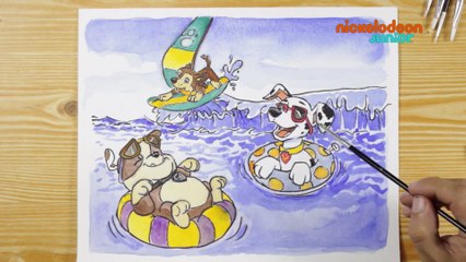 1, 2, 3… Coloriage ! | Paw Patrol : la Pat'Patrouille | A la mer | NICKELODEON JUNIOR