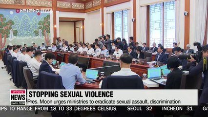 President Moon highlights gender equality in Cabinet meeting