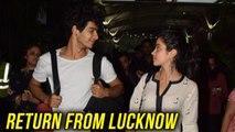 Janhvi Kapoor and Ishaan Khatter Return From Lucknow, Dhadak Promotions