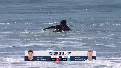 Adrénaline - Surf : Les meilleurs moments de la série d'A. de Souza vs. P. Gudauskas (Corona Open J-Bay, round 2)