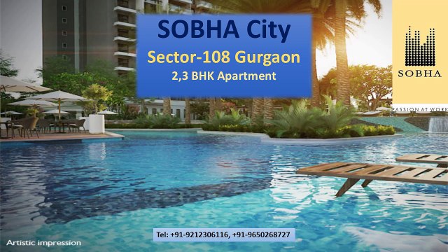 Sobha City in Sector 108 Gurgaon @9212306116