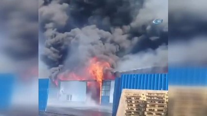 Sünger Fabrikasında Yangın