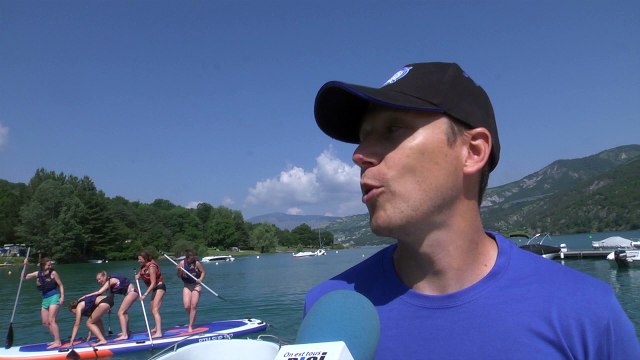 D!CI TV : Serre-Ponçon : le Big sup , la plus grande planche de stand up paddle du lac