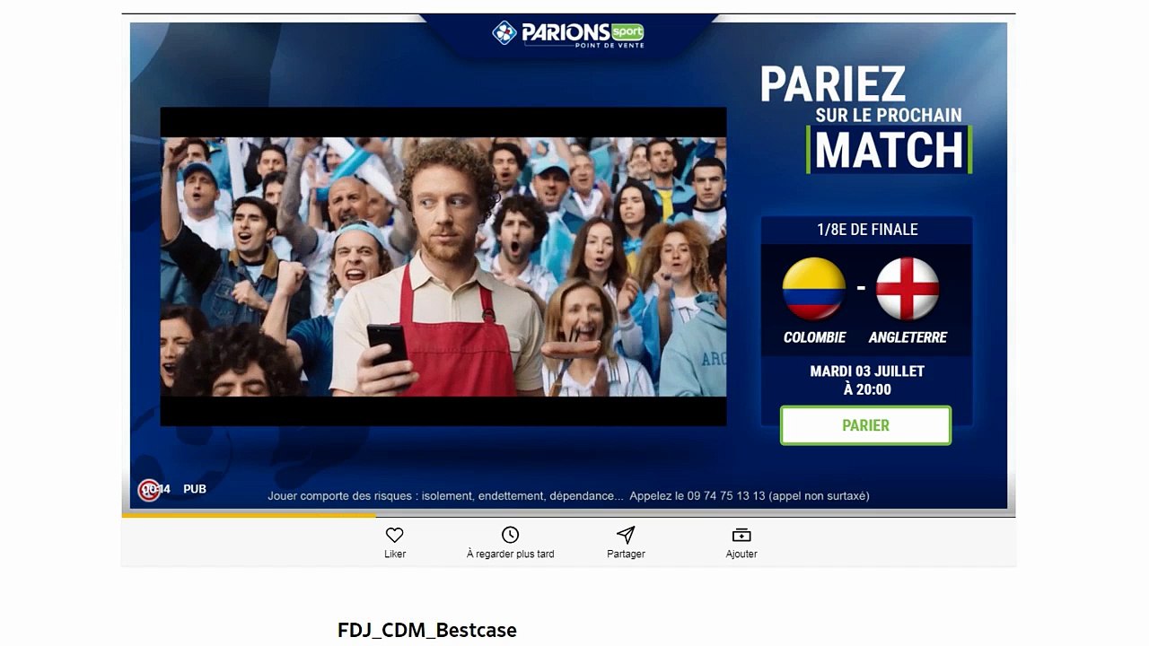 Preroll Habillage Paris Sportifs - Francaise des Jeux / Parions Sport