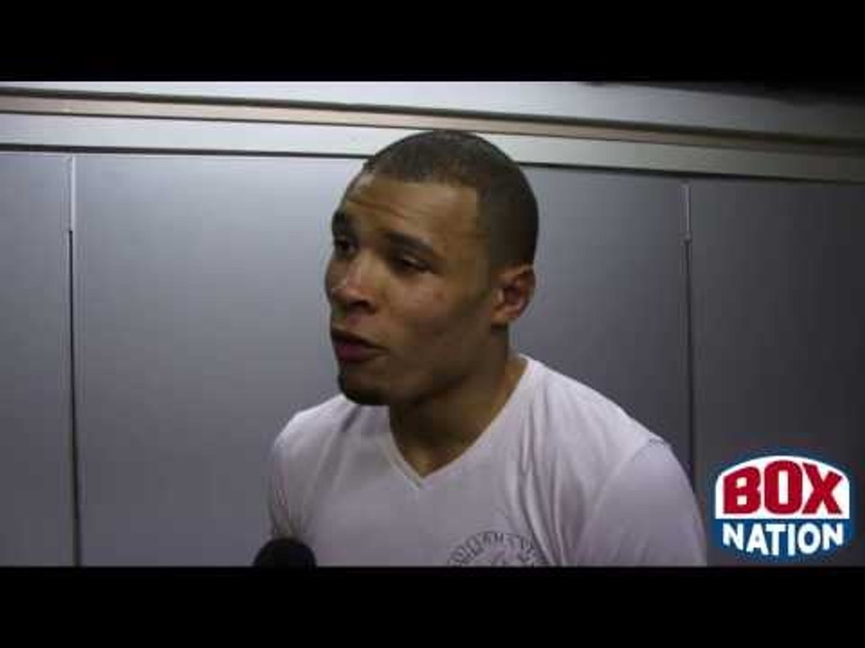 CHRIS EUBANK JNR TALKS TO SECONDS OUT AFTER FIGHTING ALISTAIR WARREN