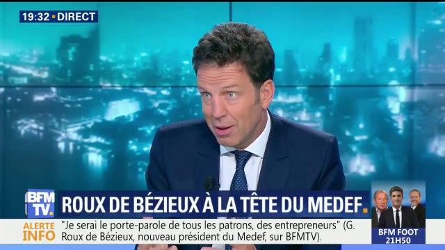 On était dans un Medef de combat, il faut qu'on soit dans un Medef de proposition , estime son nouveau président Geoffroy Roux de Bézieux