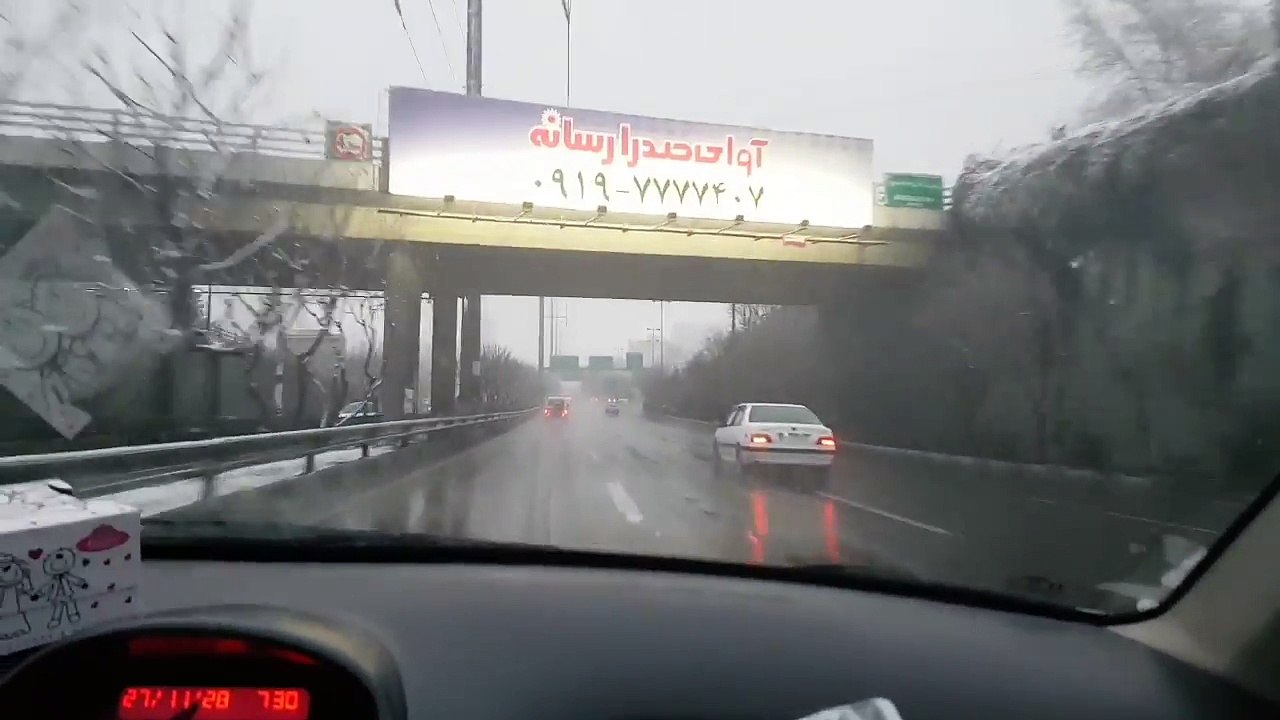 تهران برف پاییزی آذر ماه ۱۳۹۵ - TEHRAN snow azar 1395