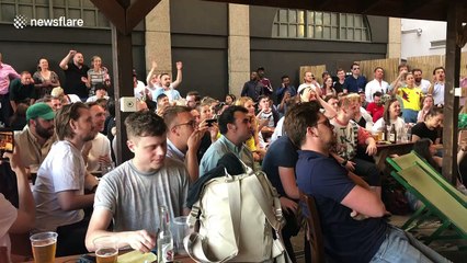 Londoners react as Harry Kane puts England up 1-0 against Colombia