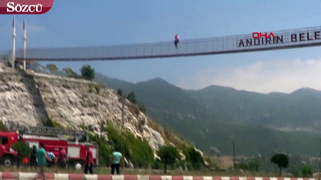 Köprüden atladı, polis havada yakaladı