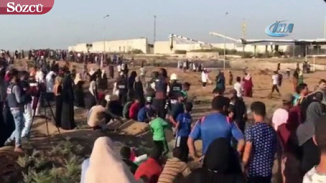 İsrail askerleri Türk bayrağı taşıyan bir Filistinliyi vurdu