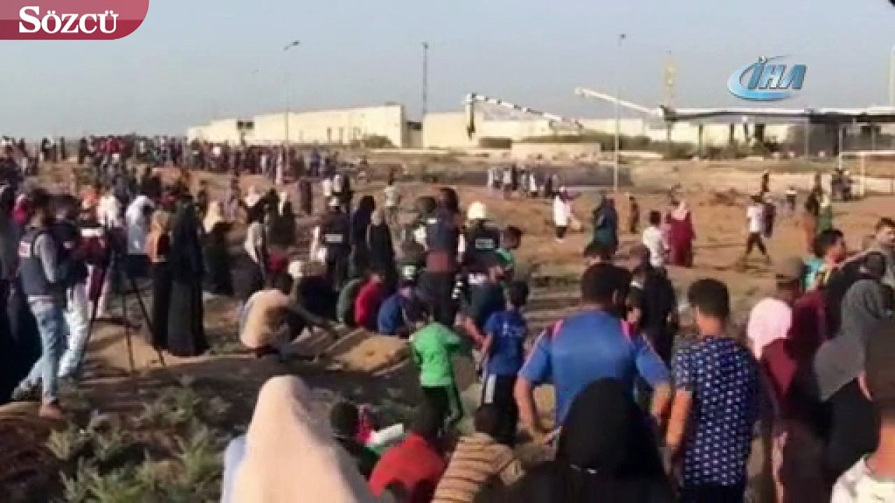 İsrail askerleri Türk bayrağı taşıyan bir Filistinliyi vurdu
