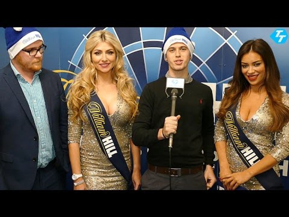 William Hill Darts Betting Video with walk on girls Hazel and Maria