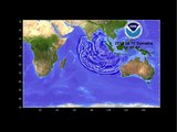 Propagación olas del tsunami Sumatra (Indonesia) 11 abril 2012