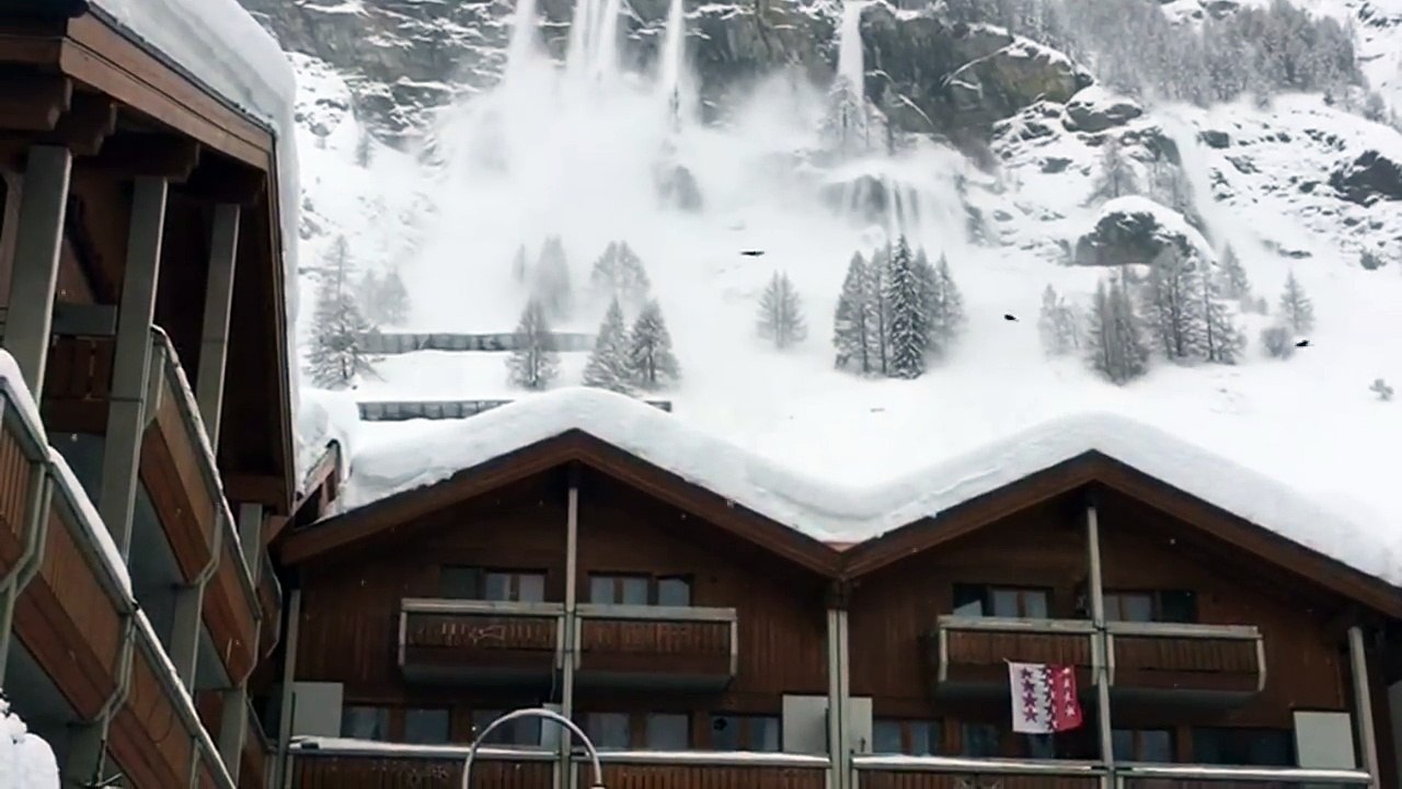 Zermatt Schneelawine 2018 snow avalanche Zermatt Switzerland