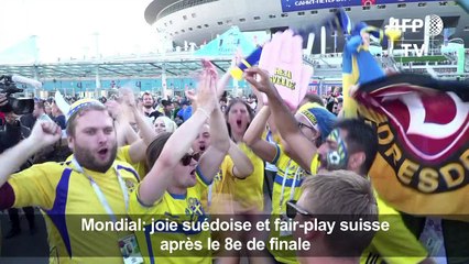 Mondial: joie suédoise et fair-play suisse après le 8e de finale