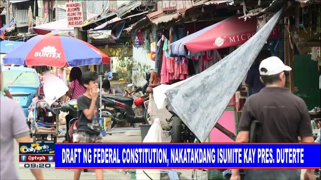 Draft ng federal constitution, nakatakdang isumite kay Pres. #Duterte