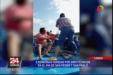 Tumbes: explosión de bombardas dejan heridos