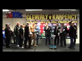 Nathan Cleverly Vs Tommy Karpency weigh in