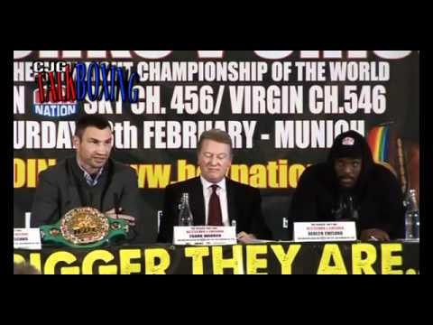 Vitali Klitschko Dereck Chisora Press Conference
