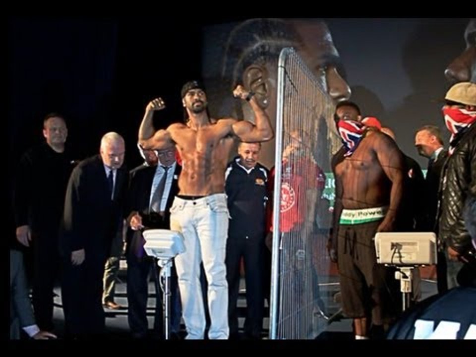 DAVID HAYE & DEREK CHISORA WEIGH IN