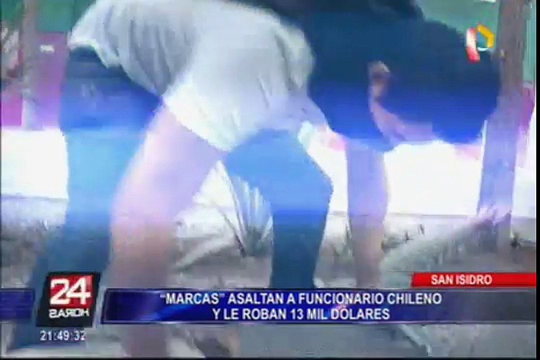 San Isidro: marcas roban 13 mil dólares a funcionario chileno