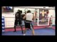 Boxer Chris Eubank Jnr sparring with father Chris Eubank Snr in the corner