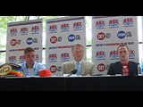 GEORGE GROVES, BILLY JOE SAUNDERS, FRANK BUGLIONI PRESS CONFERENCE