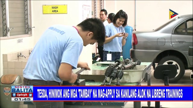 #SentroBalita: TESDA, hinimok ang mga tambay na mag-apply sa kanilang alok na libreng trainings