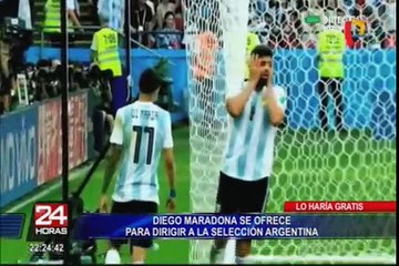 Maradona se ofrece para dirigir a la Selección Argentina