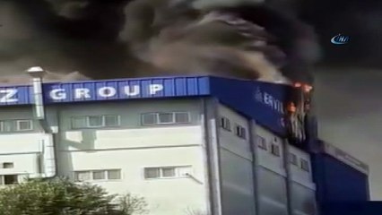Hadımköy'de fabrika yangını