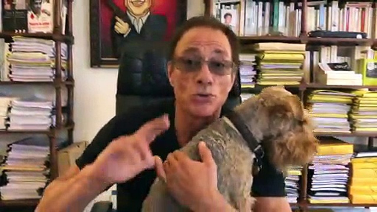 Jean-Claude Van Damme répond à ceux qui l'accusent (avec son chien)