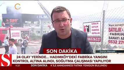İstanbul�da korkutan fabrika yangını
