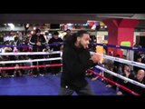 Keith Thurman WOWS Crowd Shadowboxing in Street Clothes