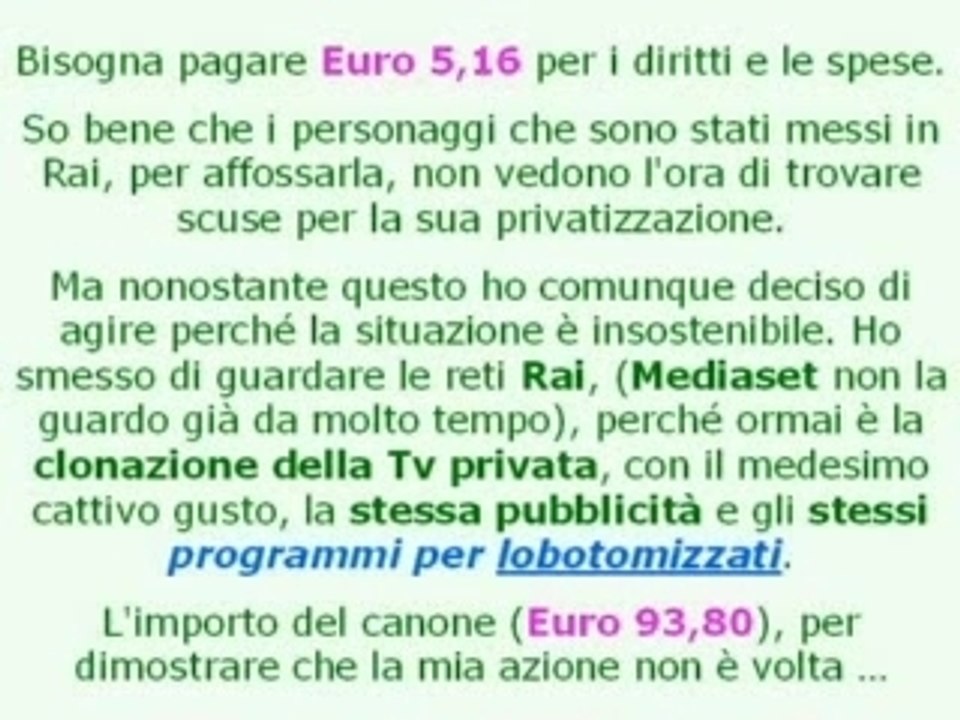 Sugellare la TV