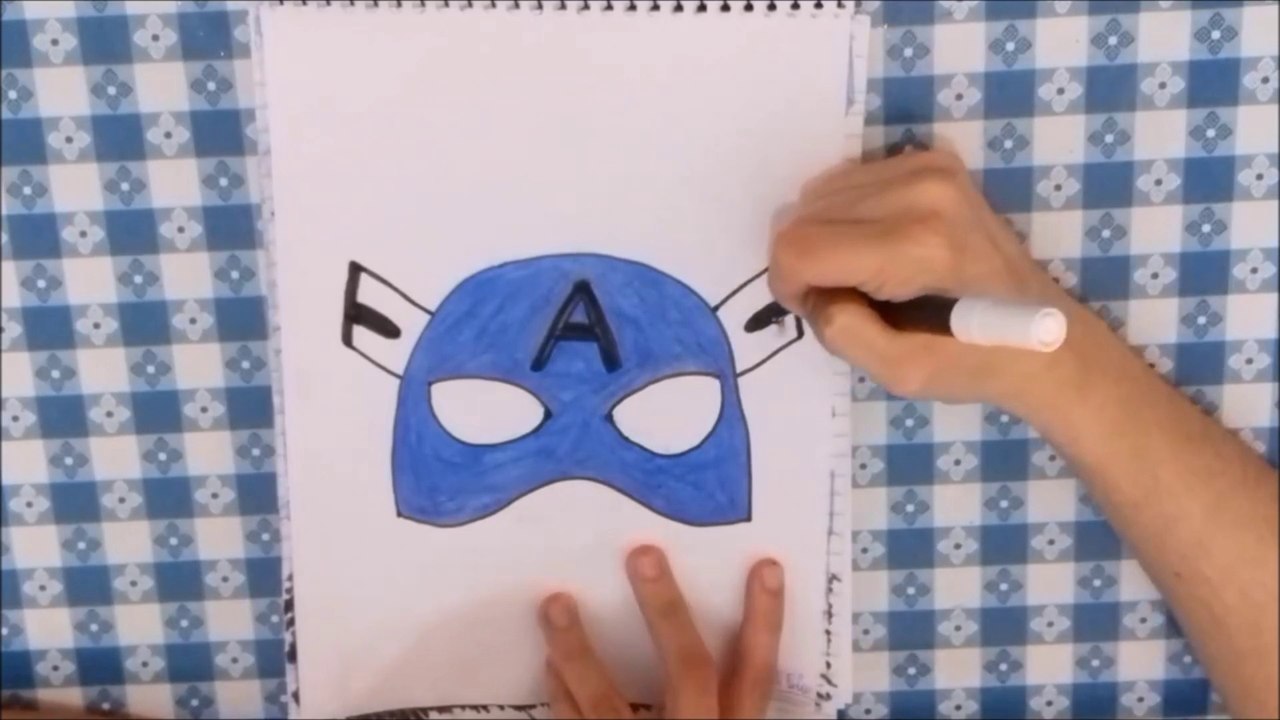 Speed Drawing - Captain America'mask