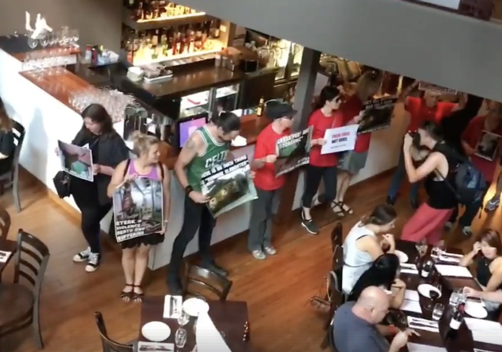 Vegan Activists Protest Inside Melbourne Steakhouse